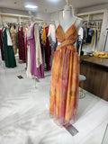 Women's Fashion Spring Summer New Mesh Floral Print Elegant Party Dress ladies Halter Neck Holiday Beach Long Dress