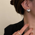 925 Sterling Silver Vintage Gold Round Earrings For Women Trendy Earring Jewelry Prevent Allergy Party Accessories Gift