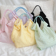 Women's Tote Bags Korean Dopamine Simple Versatile Swwet Kawaii Cute New Handbags Large Capacity Portable Shoulder Bags