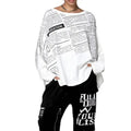 Fashion Women's Blouse Shirt Spring Letter Printed O Neck Long Sleeve Shirts Casual Loose Office Ladies Pullover Tops Plus Size