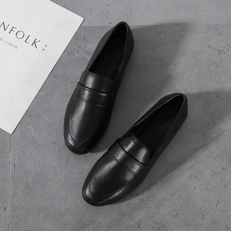 Shoes Casual Women's Flat Spring Autumn Ladies New Small Leather Shoe Vintage Versatile Loafers British Style Fashion Anti Slip