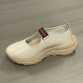 Ladies High Quality Casual Shoes Fashion Portable Sneakers for Women Unique Shape Color Block Genuine Leather Gift