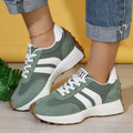 Women's Fashion Chunky Thick Sole Hidden Heel Daddy Sneakers Versatile Lace Up Casual Sports Walking Shoes For Daily Wear