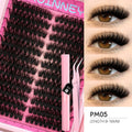 GROINNEYA Lashes Cluster Kit  DIY Lash Kit Natural & Effortless DIY Lashes Extensions for Beginners Easy to Apply Makeup