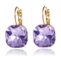 Korean Style Contracted Heart Pearl Earrings For Women Sweet Flower Zircon Geometric Pendant Earring Girl Party Jewelry Gift