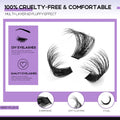 GROINNEYA DIY Eyelashes Lashes Clusters Kit Mix Wispy Individual Lashes Extensions Clusters Lashes Lash Bond & Seal Makeup
