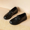 Women Leather Mules Elegant Women Mules Shoe Solid Color Leather Summer Slippers Outdoor Casual Walking Slip on Shoe Light Anti-skid Mother Footwear