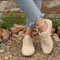 Women's Casual Flat-soled Non-slip Wear-resistant Sport Shoes Spring Autumn Round-toe Soft and Comfortable Women Single Shoes