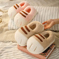 New Adorable Kitten Claw Slippers Women's Home Shoes Non Slip Furry Mules Female Fashion Warm Fluffy Slides Outdoor Cat Slippers