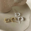 2025 New Fashion Trend Unique Design Elegant Exquisite Irregular C Shape Earrings Female Jewelry Party Premium Gift Wholesale