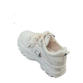 CINESSD Fashion White  Women Chunky Sneakers White Shoes Lace Up Platform Women Casual Shoe