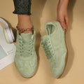 Women's Casual Flat-soled Non-slip Wear-resistant Sport Shoes Spring Autumn Round-toe Soft and Comfortable Women Single Shoes