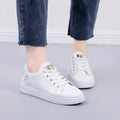 Shoes Women Running Spring Autumn Fashion White Breathable Embroidered Flower Lace-Up Casual Sneakers Zapatos De Mujer