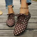 Women's Flat Shoes, Simple Lace-Up Flat Shoes for Commuting