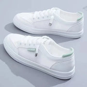 Fashion Women Sneakers Vulcanize Shoes Spring Autumn Casual White Shoes Breathable Flats Solid Color Mesh Shoes Young Woman