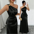 MsChuh Evening Dress A-line dress dresses for woman party wedding vestidos elegant temperament French dignified solid color Slim