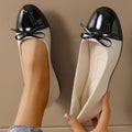 Women's Flat Shoes Comfort Non-slip Ladies Loafers Leather Flats Elegant Bowknot Women's Single Shoes