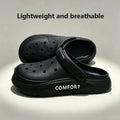 Women's Men's Slippers Summer Anti-Slip Couple Hollow Covered Toe Indoor Outdoor Casual Thick Bottom Sandals for Home Adults