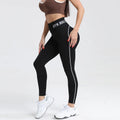 WANAYOU Seamless High Waist Women Yoga Pants Color Contrast Sports Legging Hip Lift Gym Fitness Tights Quick Dry Workout Pants