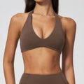 Yoga Bra Workout Halter Tops Fitness Sports Bras Sexy Athletic Sport Underwear Women Shockproof Running Crop Top With Chest Pad