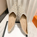 2025 Fashion Woman Ballet Flats Shoes Rhinestone Loafers Flat Pointed Toe Shoe Female Casual Slip on Flats Footwear Boat Shoes