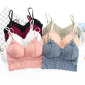 Women's Bra Set Sexy Beauty Back Tops Lace Push-up Bras and Panty Sets Wire Free Lingerie Solid Padded Intimates Underwear