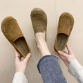 Women's Shoes Retro Round Toe Single Shoes Spring and Autumn Sen Series Comfortable Girl's Shoes Casual and Simple Flat Shoes