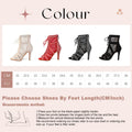 Women Boots Boots Latin Dance SWDZM Women Dance Boots Shiny Latin Jazz Dance Shoes Full Rhinestone Dancing Boots Customizable Heels Women Ladies Dancing Shoes