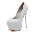 16CM Thin High Heels for Women Platform Patent Leather Stiletto Shallow Modern Shoes Sexy Club Party Pumps Red Black Heels Women