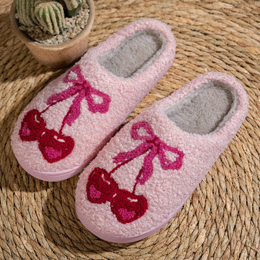Fashion Cute Bow Cartoon Women Slippers Comfort Indoor Bedroom Breathable Anti-slip Casual Couple's Home Shoes Party