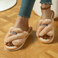 New Four Seasons Women Cozy Plush House Slippers Cotton Linen Comfortable Indoor Shoes For Women Men Non-Slip Fashion Sandals