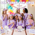 6-14Set Spa Party Robes for Girls Spa Robes Gowns Kids Birthday Party Favors Sleepover Kimono Robe Slumber Pyjama Party Favor