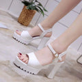 Fashion Fish Mouth High Heel Sandals Non-slip Casual Wedges Sandals Comfortable Buckle Slope Women's Sandals Summer
