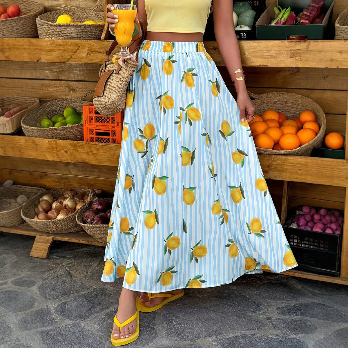Patchwork Skirt Printed Mid Length Elegant Style with a Line Embossed Design a Professional Elegance No Stretch Women Skirt