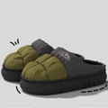 Long Plush Thick Warm Winter Slippers Women Waterproof Down Outdoor Slippers Unisex Mix Color Non Slip Cotton Shoes Woman Comfy