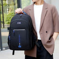 Unisex Large Capacity Backpack, Business Travel Laptop Bag, Multi-Compartment Design, Adjustable Straps, Ideal for Work Leisure