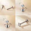 Jewelry Set Titanium Piercing 10pcs 20/18/16g G23 Titanium Piercing CZ Lip Labre Earrings Set Lip Stud Ring Tragus Free Spiral Cartilage Jewelry For Women