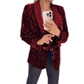 2025 New Women's Sequin Blazer Jackets Clothing Long Sleeve Elegant Jacket Autumn/Winter Collection Female Outerwear