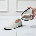Women Loafers Flats Genuine Leather AIYUQI Loafers Women 2026 New Spring Round Toe One Foot Slip-on Shoes Women Genuine Leather Soft Flats Shoes Women