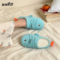XIXITIAO Women's Cartoon Indoor Slippers Autumn Winter Fashion Festive Cute Red Carp Light Home Closed-toe Flats Anti-slip Shoes