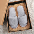2026 Winter Women Winter House Furry Slippers Non-Slip Casual Indoor Flats Floor Shoes Ladies Flip Flops Warm Shoes Solid Colors