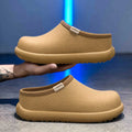 2026 New Men's Winter Warm Plush Lined Slippers Comfortable Large Size EVA Thick-Soled Indoor and Outdoor Home Shoes