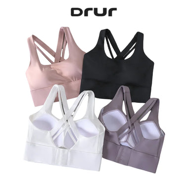 DRUR High Impact Yoga Top For Women Moisture Wicking Gym Clothes Shockproof Sports Bra Quick Dry Workout Bralette Active Wear