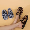 Leopard Print Furry Fur Slippers for Women Soft Sole Non Slip Winter 2026 couple Slippers Women Faux Fur Comfortable Plush Shoes