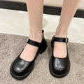Women's 2024 Spring/Summer/Autumn New British Academy Style Low Heel Round Toe Mary Jane Single Shoes with Small Leather Shoes