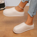 Eva Waterproof Winter Cotton Slippers Women Comfortable Non Slip Soft Sole Home Plush Slippers Flat Heel Warm Mule Slides 41