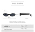Fashion Small Frame Elliptical Sunglasses Women Colorful Lens Cat Eye Glasses Simple Design Sun Glasses UV400