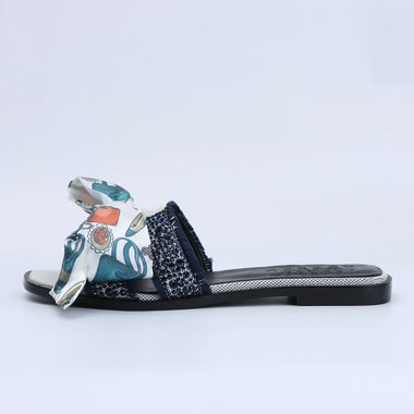 Flat Luxury Rhinestone Sandals Women's Summer Brand Sandals Cute Slide Sandals 204
