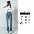 OUSSYU Y2K Straight Jeans Women's 2023 Autumn New Loose High Waist Wide Leg Denim Pants Fashion Trend Casual Comfort Trousers