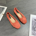 2025 Soft Sole Leopard Shoes Woman Bowtie Flock Ballet Flats Barefoot Loafers Ladies Daily Mocassines Slip On Dress Office Shoes